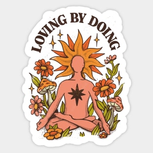 Flower Power Meditation: Loving by doing Sticker